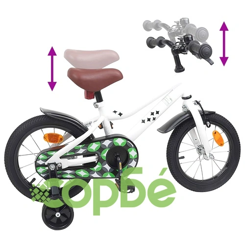 Детски велосипед 16 инча, стомана, за деца 4-6 години, бял ➤ топ цена ➤ sorbe.bg