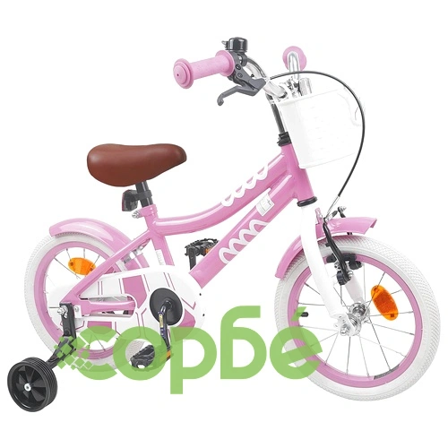 Детски велосипед 14 инча за деца от 3 до 5 години, стомана, светло розово ➤ топ цена ➤ sorbe.bg