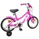 Детски велосипед 14 инча, стоманена рамка, за деца от 3 до 5 години, тъмно розов