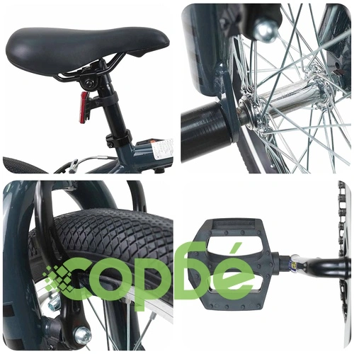 BMX Велосипед 16 инча за 5-8 години, Стомана, Тъмносиво ➤ топ цена ➤ sorbe.bg