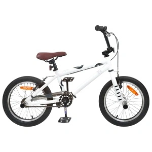 BMX Велосипед 16 инча за Деца 5-8 години, Стомана, Бяло