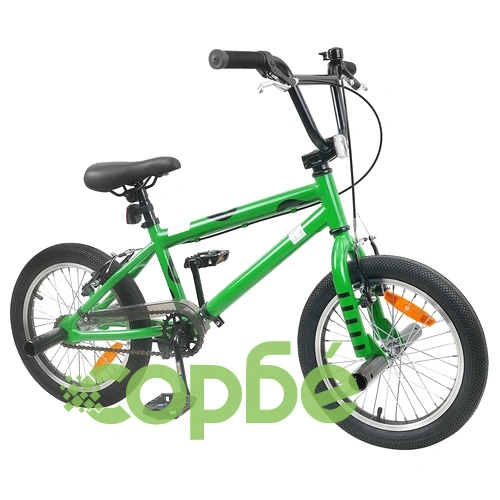 BMX Велосипед 16 инча за деца 5-8 години, стомана, Зелен ➤ топ цена ➤ sorbe.bg