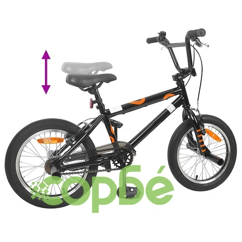 BMX Велосипед 16 инча за деца 5-8 години, стомана, Черен ➤ топ цена ➤ sorbe.bg