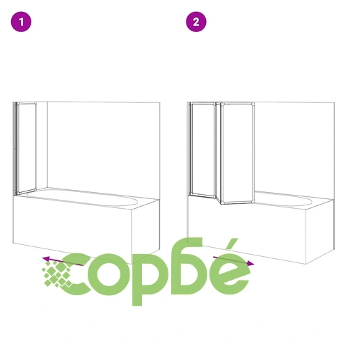 Душ параван от алуминий с 3 сгъваеми панела, черен, 120 x 2 x 117 см ➤ топ цена ➤ sorbe.bg