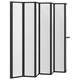 Сгъваем душ параван за баня 168 x 140 см, черен мат, алуминиева конструкция