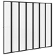 Сгъваем душ параван за баня 168 x 140 см, черен мат, алуминиева конструкция