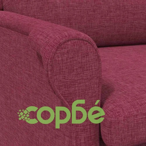 Фотьойл от текстил в цвят виненочервен 76x94x102 см с дървени крака ➤ топ цена ➤ sorbe.bg