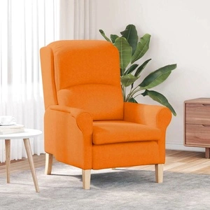 Фотьойл от текстил тъмножълт 76x94x102 см с дървени крака