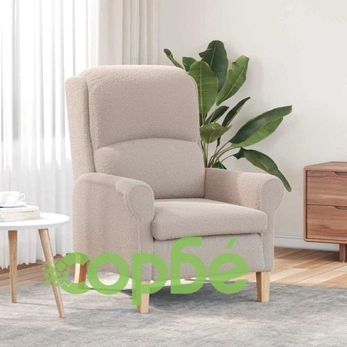 Фотьойл с подлакътници светлосиво 76x94x102 см текстил ➤ топ цена ➤ sorbe.bg