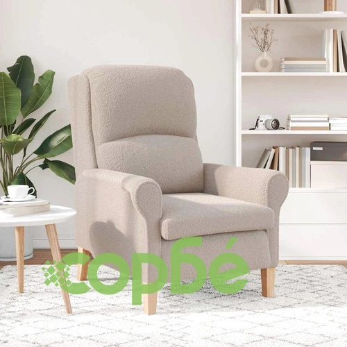 Фотьойл с подлакътници светлосиво 76x94x102 см текстил ➤ топ цена ➤ sorbe.bg