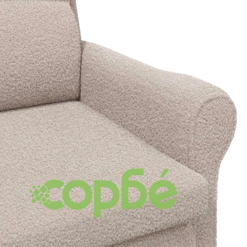 Фотьойл с подлакътници светлосиво 76x94x102 см текстил ➤ топ цена ➤ sorbe.bg