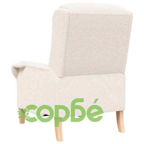 Фотьойл с подлакътници крем 76x94x102 см текстил ➤ топ цена ➤ sorbe.bg