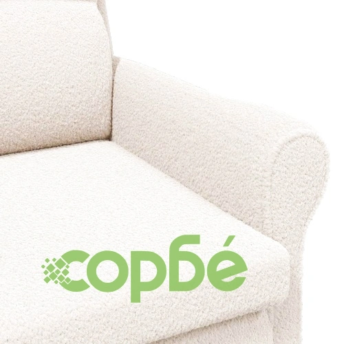 Фотьойл с подлакътници крем 76x94x102 см текстил ➤ топ цена ➤ sorbe.bg