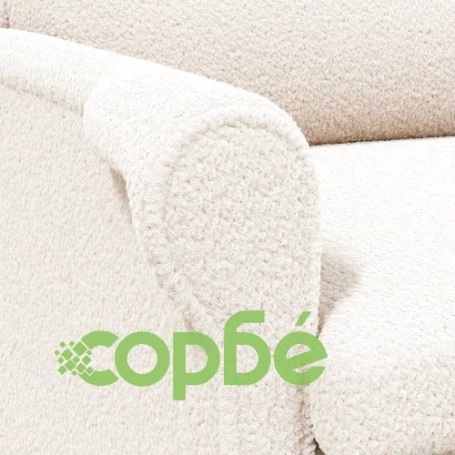 Фотьойл с подлакътници крем 76x94x102 см текстил ➤ топ цена ➤ sorbe.bg