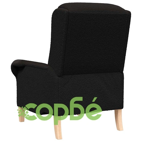 Фотьойл с подлакътници черен 76x94x102 см текстилна дамаска ➤ топ цена ➤ sorbe.bg