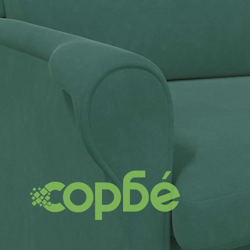 Кадифено кресло тъмнозелено 76x94x102 см от шперплат ➤ топ цена ➤ sorbe.bg