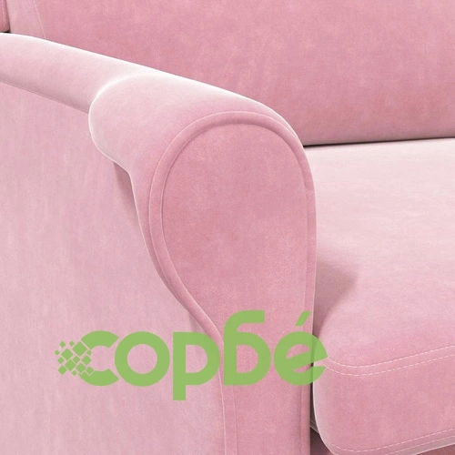 Фотьойл розов 76x94x102 см от кадифе с дървена рамка ➤ топ цена ➤ sorbe.bg