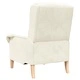 Кадифено кресло крем 76x94x102 см с дървена рамка