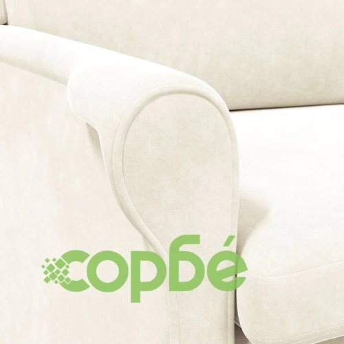 Кадифено кресло крем 76x94x102 см с дървена рамка ➤ топ цена ➤ sorbe.bg