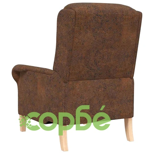Фотьойл с подлакътници кафяв 76x94x102 см изкуствена кожа ➤ топ цена ➤ sorbe.bg