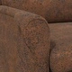 Фотьойл с подлакътници кафяв 76x94x102 см изкуствена кожа