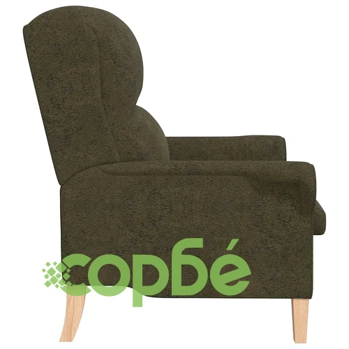 Фотьойл с подлакътници военнозелен 76x94x102 см изкуствена кожа ➤ топ цена ➤ sorbe.bg