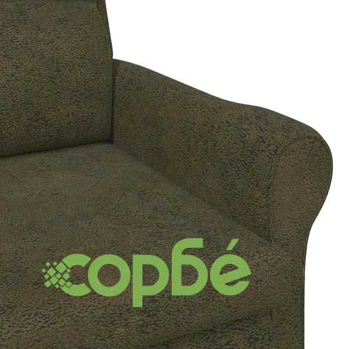 Фотьойл с подлакътници военнозелен 76x94x102 см изкуствена кожа ➤ топ цена ➤ sorbe.bg