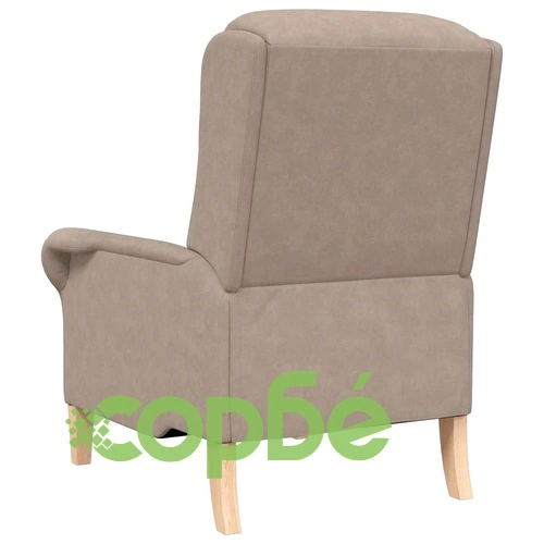 Фотьойл таупе 76x94x102 см от микрофибър с дървени крака ➤ топ цена ➤ sorbe.bg