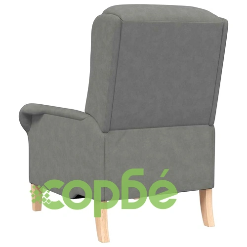 Фотьойл тъмносив 76x94x102 см от микрофибър ➤ топ цена ➤ sorbe.bg