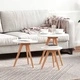 Комплект масички за кафе от орехово дърво и MDF 50x50x46 см - 3 броя