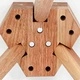 Комплект масички за кафе от орехово дърво и MDF 50x50x46 см - 3 броя