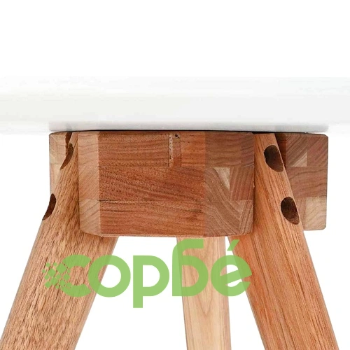 Комплект масички за кафе от орехово дърво и MDF 50x50x46 см - 3 броя ➤ топ цена ➤ sorbe.bg