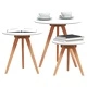 Комплект масички за кафе от орехово дърво и MDF 50x50x46 см - 3 броя