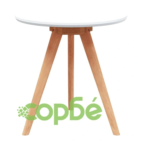 Комплект масички за кафе от орехово дърво и MDF 50x50x46 см - 3 броя ➤ топ цена ➤ sorbe.bg
