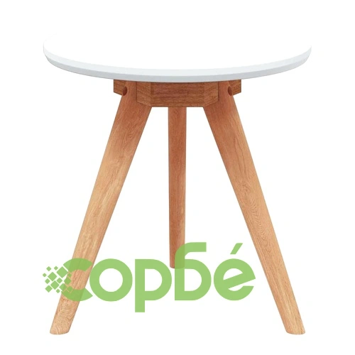 Комплект масички за кафе от орехово дърво и MDF 50x50x46 см - 3 броя ➤ топ цена ➤ sorbe.bg