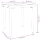Шезлонг с масичка от полиратан черен 40x40x40.5 см - комплект 2 части