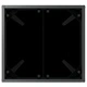 Шезлонг с масичка полиратан черен 40x40x40.5 см регулируем