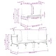 Градински диван с възглавници 2 места Антрацит Стомана 160x80x71 см