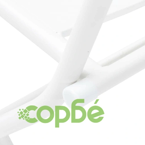 Бистро комплект 3 части сгъваем бял стомана 50x50x72 см ➤ топ цена ➤ sorbe.bg