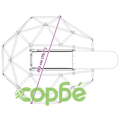 Детска дъга за катерене със пързалка синя стомана 236x178x90 см ➤ топ цена ➤ sorbe.bg