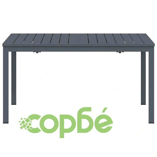 Разтеглива градинска маса от стомана Антрацит 180x80x76 см ➤ топ цена ➤ sorbe.bg