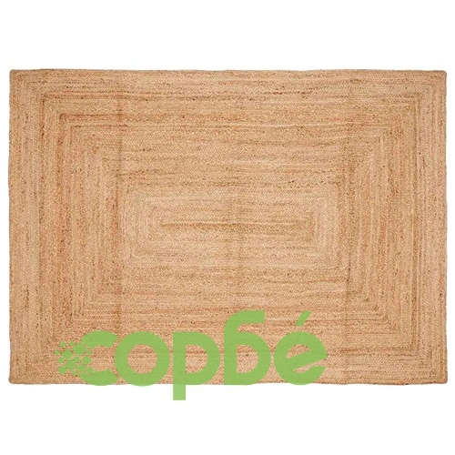 Килим от Естествена Юта в Бежов Цвят, 240 x 340 см, Ръчно Изработен ➤ топ цена ➤ sorbe.bg