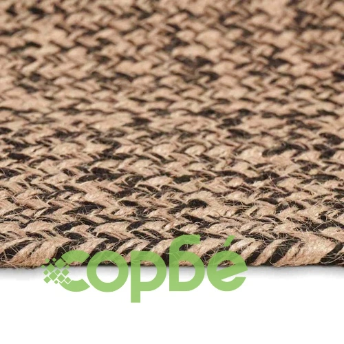 Килим от юта, правоъгълен, естествено и черно, 80 x 400 см ➤ топ цена ➤ sorbe.bg