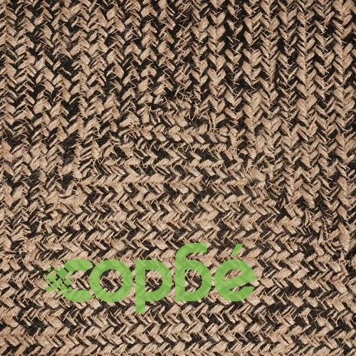 Килим от юта, правоъгълен, естествено и черно, 80 x 400 см ➤ топ цена ➤ sorbe.bg