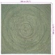 Килим от юта 200 x 200 cm, маслиненозелен, ръчно тъкан