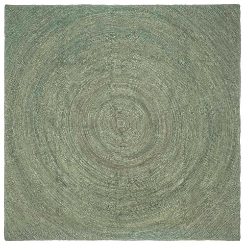 Килим от юта, маслиненозелен, 240 x 240 cm, ръчно тъкан ➤ топ цена ➤ sorbe.bg
