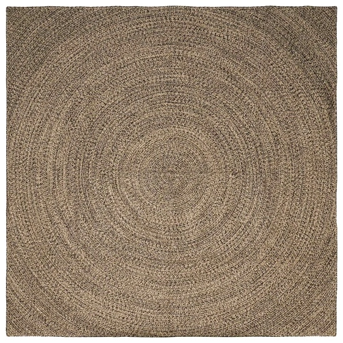 Килим за площ, естествено и черно, 240 x 240 см, юта ➤ топ цена ➤ sorbe.bg