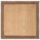 Килим от юта 200 x 200 см, сив и естествен цвят