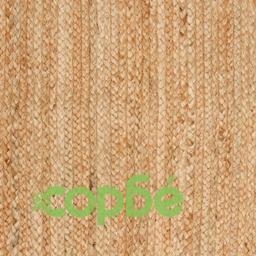 Килим от юта 200 x 200 см, сив и естествен цвят ➤ топ цена ➤ sorbe.bg