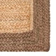 Килим от юта 200 x 200 см, сив и естествен цвят